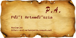 Pál Artemíszia névjegykártya